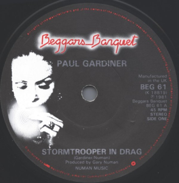 Paul Gardiner - Stormtrooper In Drag - Used Vinyl Record 7" image 3