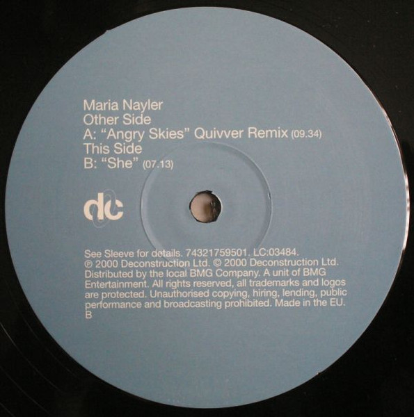 Maria Nayler - Angry Skies - Used Vinyl Record 12" image 4