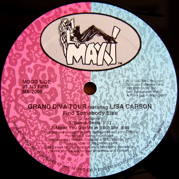 Grand Diva Tour - Find Somebody Else - Used Vinyl Record 12" image 2