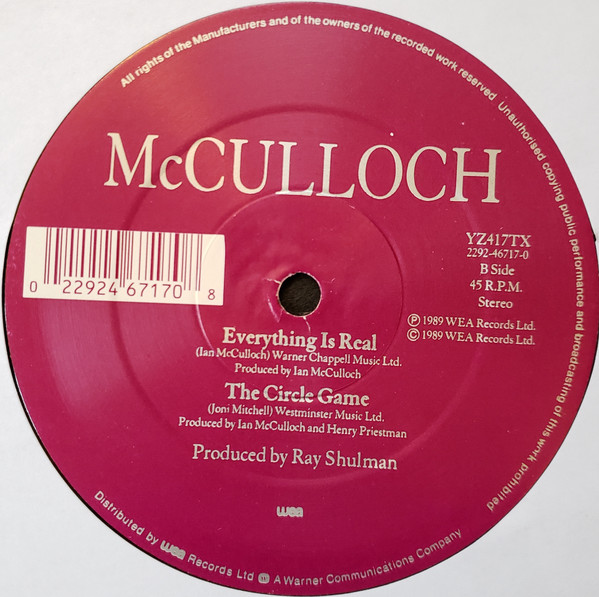 Ian McCulloch - Proud To Fall - Used Vinyl Record 12" image 4
