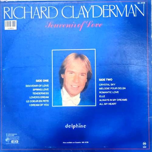 Richard Clayderman - Souvenier Of Love - Used Vinyl Record image 4