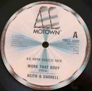 Keith & Darrell - Work That Body - Used Vinyl Record 12" image 1