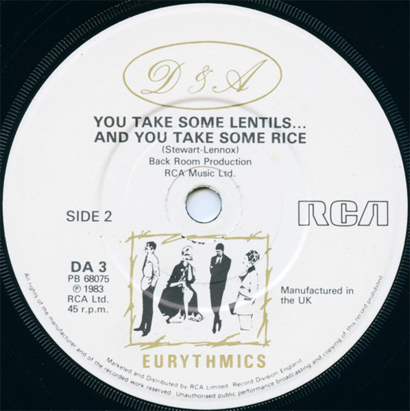 Eurythmics - Who's That Girl? - Used Vinyl Record 7" image 4