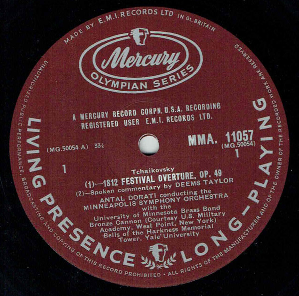 Pyotr Ilyich Tchaiko - 1812 / Capriccio Italien - Used Vinyl Record image 3