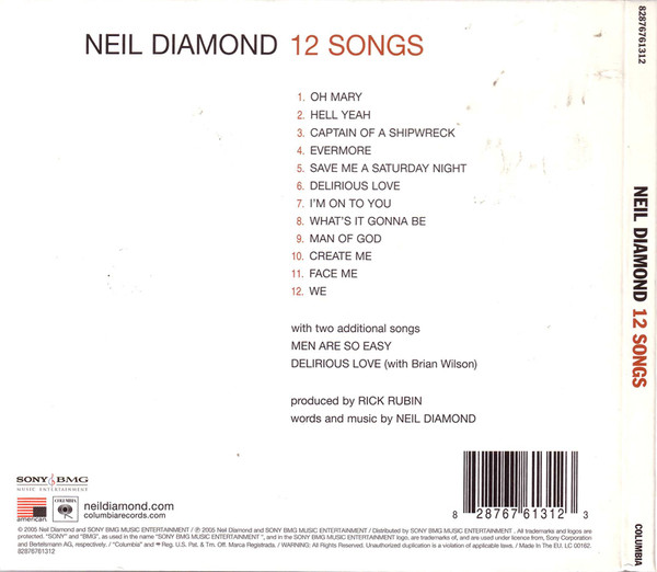 Neil Diamond - 12 Songs - Used CD image 2
