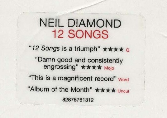 Neil Diamond - 12 Songs - Used CD image 21