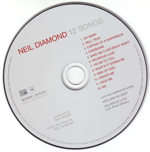 Neil Diamond - 12 Songs - Used CD image 3