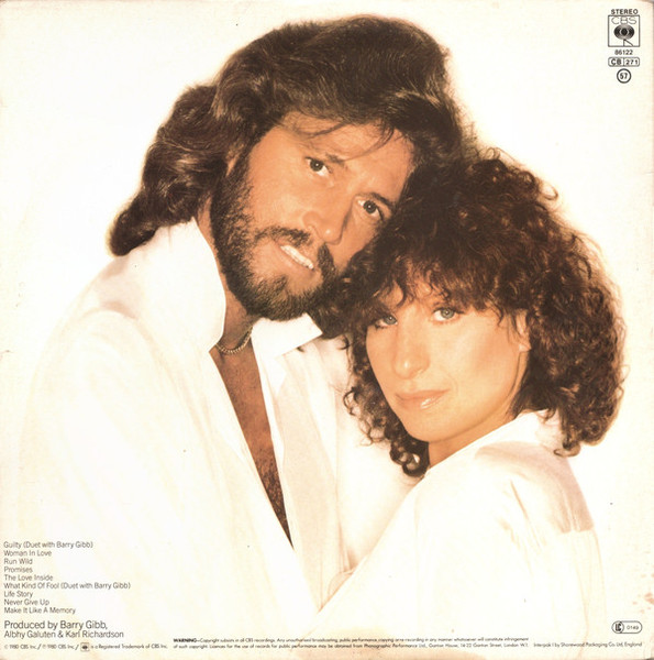 Barbra Streisand - Guilty - Used Vinyl Record image 2