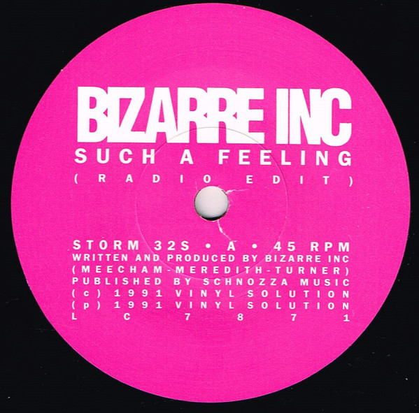 Bizarre Inc - Such A Feeling - Used Vinyl Record 7" image 3