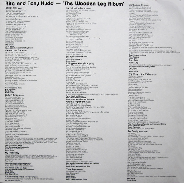 Rita & Tony Hudd - Wooden Leg Album - Used Vinyl Record image 4
