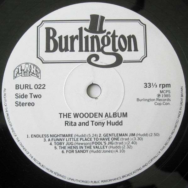 Rita & Tony Hudd - Wooden Leg Album - Used Vinyl Record image 6