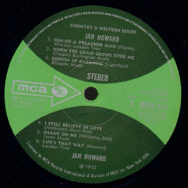 Jan Howard - Used Vinyl Record image 4