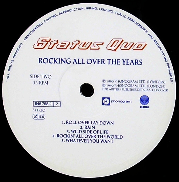 Status Quo - Rocking All Over The Years - Used Vinyl Record image 5