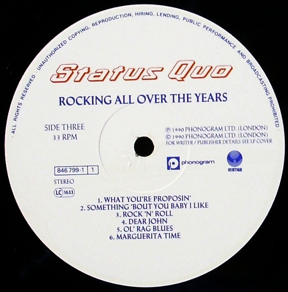 Status Quo - Rocking All Over The Years - Used Vinyl Record image 6