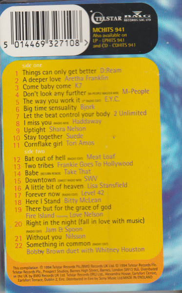 Various - Hits 94 Volume One - Used Cassette image 2