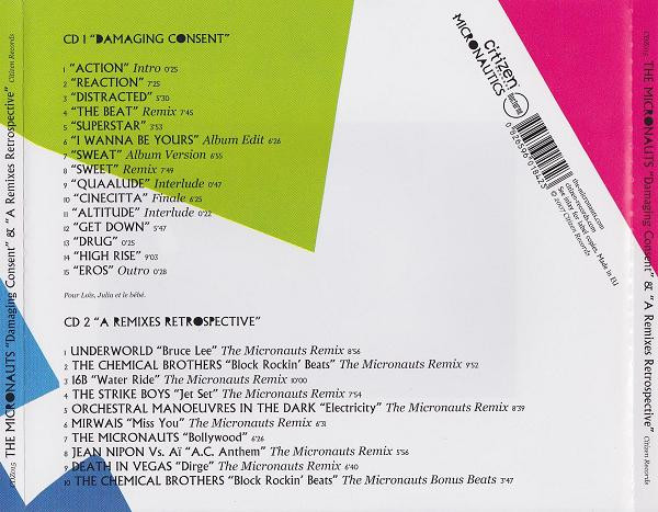 Micronauts - Damaging Consent & A Remixes Retrospective - Used CD image 2