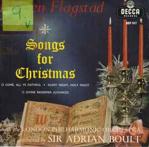 Kirsten Flagstad - Songs For Christmas - Used Vinyl Record 7" image 1