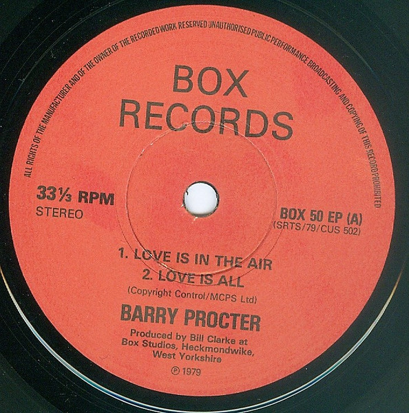 Barry Procter - A Voice To Note - Used Vinyl Record 7" image 3