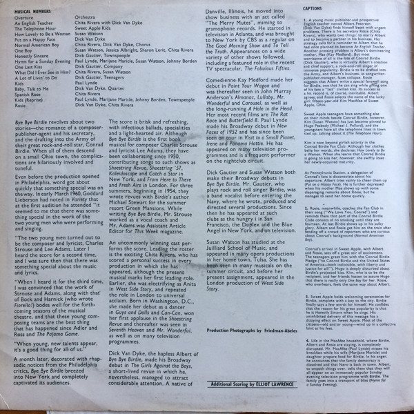 Charles Strouse - Bye Bye Birdie - Used Vinyl Record image 4