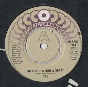 Yes - Owner Of A Lonely Heart - Used Vinyl Record 7" image 1