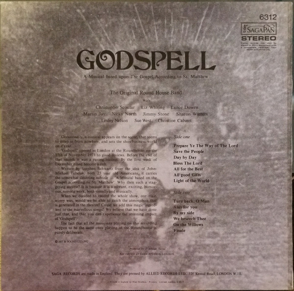Various - Godspell - Used Vinyl Record image 2