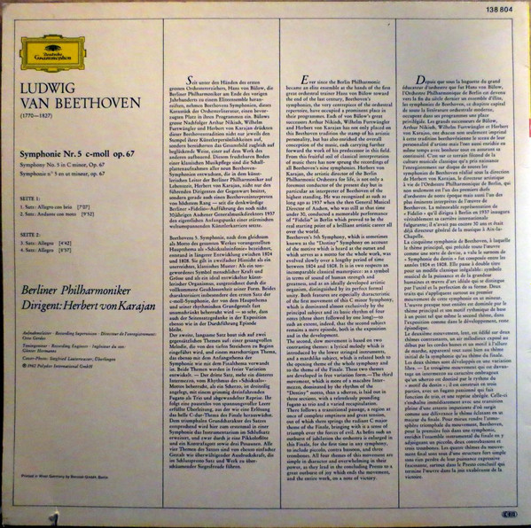 Ludwig van Beethoven - Symphonie Nr.5 - Used Vinyl Record image 2