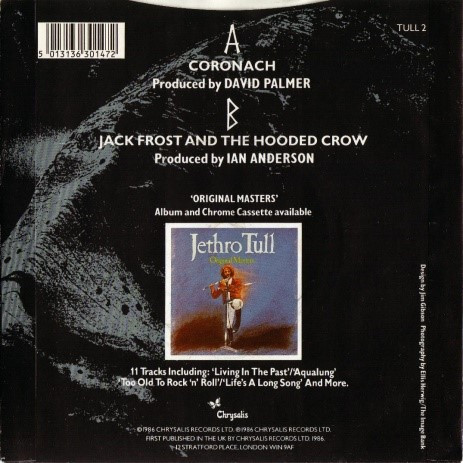 Jethro Tull - Coronach - Used Vinyl Record 7" image 2