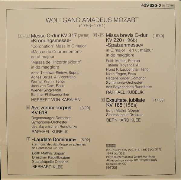 Wolfgang Amadeus Moz - »Coronation« Mass • Missa Brevis »Spatze image 8