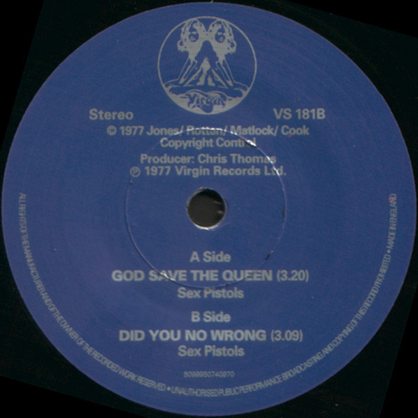 Sex Pistols - God Save The Queen - Used Vinyl Record 7" image 3