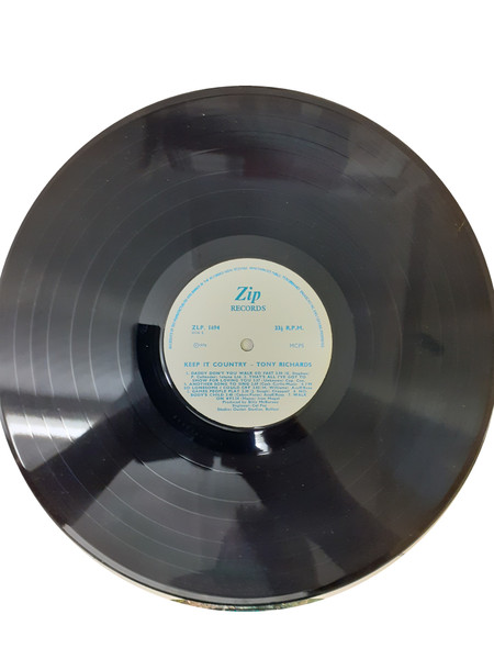 Tony Richards - keep it country - Used Vinyl Record image 4