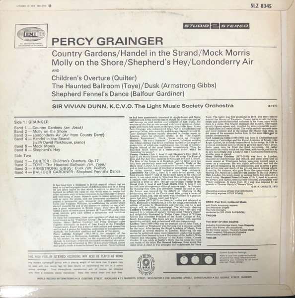 Percy Grainger - Used Vinyl Record image 2