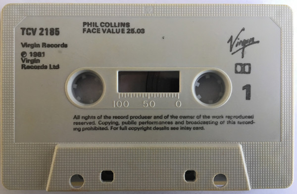 Phil Collins - Face Value - Used Cassette image 2