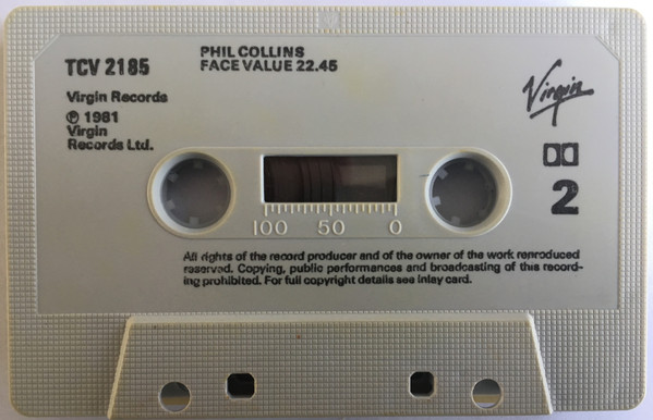 Phil Collins - Face Value - Used Cassette image 3