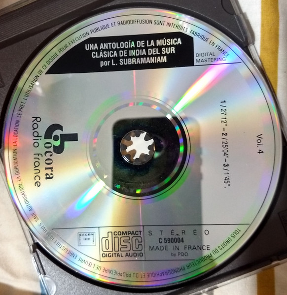 L. Subramaniam - Una Antología de Música De India Del Sur - Used CD image 3