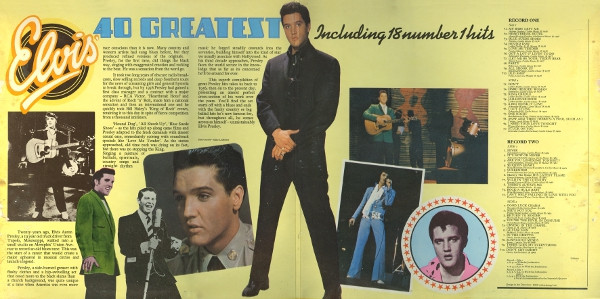 Elvis Presley - 40 Greatest Hits - Used Vinyl Record image 2