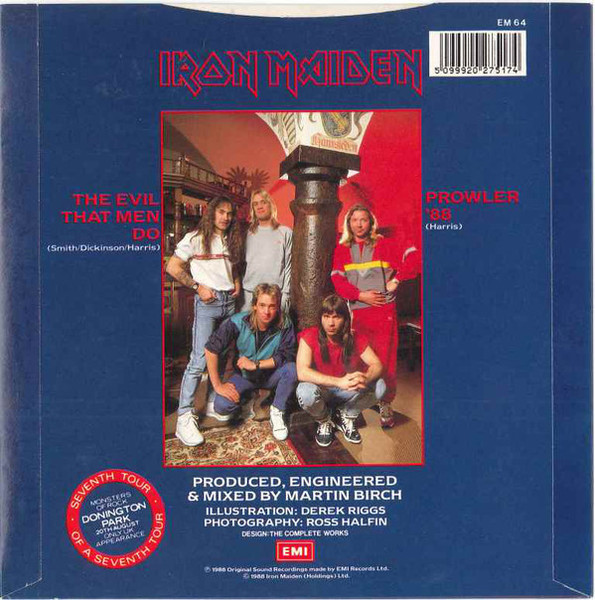 Iron Maiden - Evil That Men Do - Used Vinyl Record 7" image 2