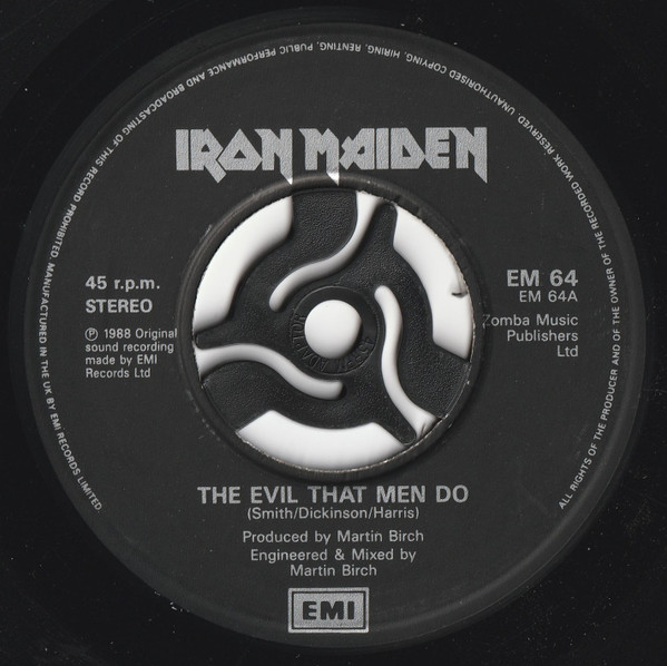 Iron Maiden - Evil That Men Do - Used Vinyl Record 7" image 3