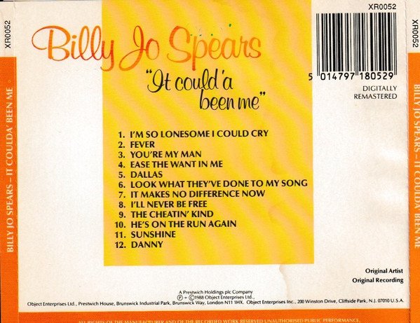 Billie Jo Spears - It Could'a Been Me - Used CD image 2
