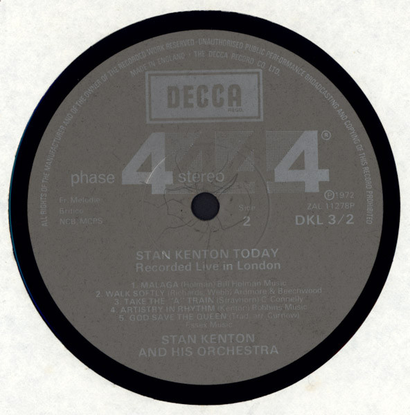 Stan Kenton - Today - Used Vinyl Record image 3