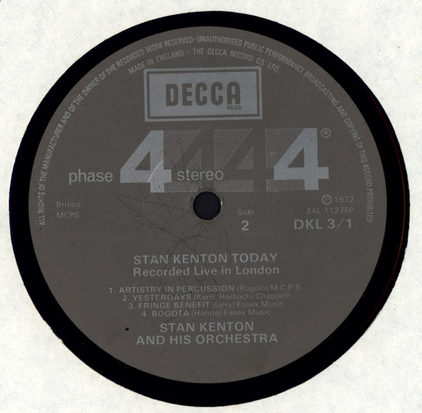 Stan Kenton - Today - Used Vinyl Record image 5