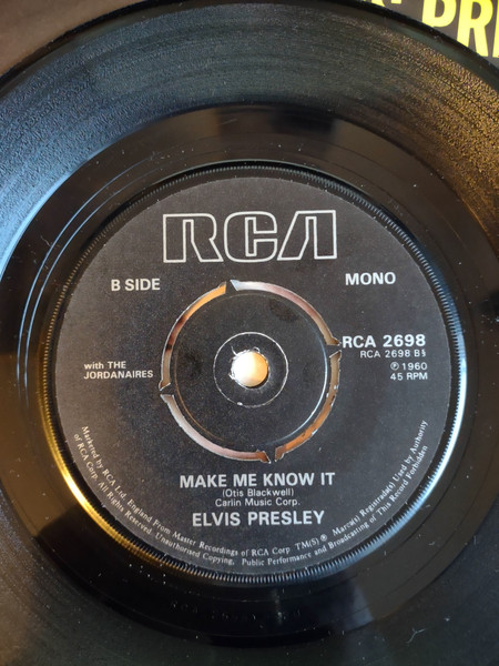 Elvis Presley - It's Now Or Never - Used Vinyl Record 7" image 4