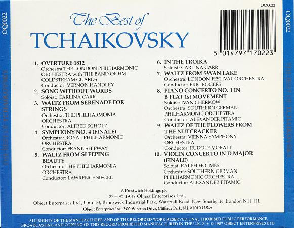 Pyotr Ilyich Tchaiko - Best Of Tchaikovsky - Used CD image 2