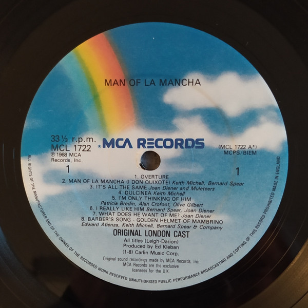 "Man Of La Mancha" O - Man Of La Mancha - Used Vinyl Record image 3