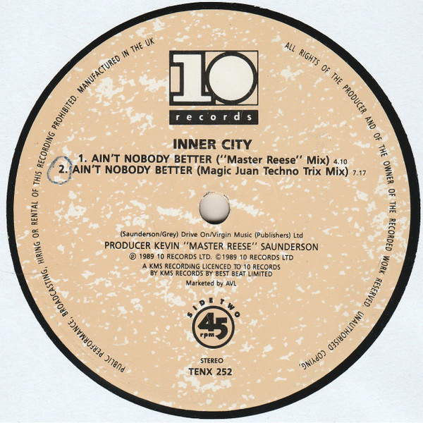 Inner City - Ain't Nobody Better - Used Vinyl Record 12" image 3