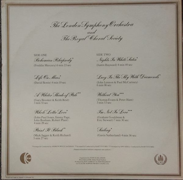 London Symphony Orch - Classic Rock - Used Vinyl Record image 2