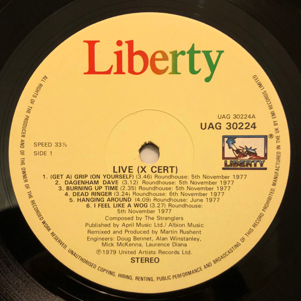 Stranglers - Live (X Cert) - Used Vinyl Record image 3