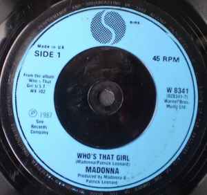 Madonna - Who's That Girl - Used Vinyl Record 7" image 1