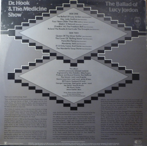 Dr. Hook & The Medic - Ballad Of Lucy Jordon - Used Vinyl Record image 2