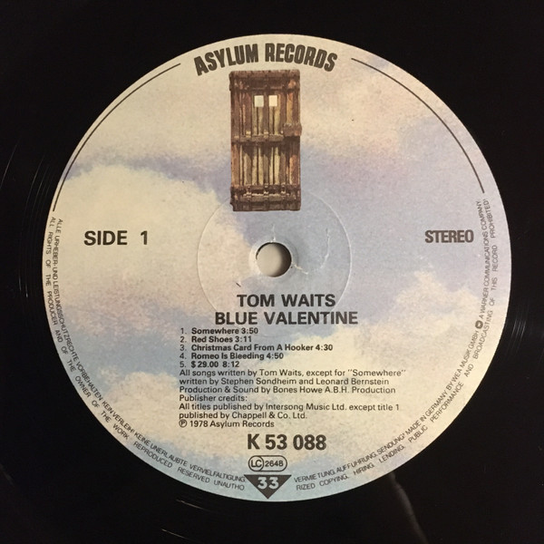Tom Waits - Blue Valentine - Used Vinyl Record image 3