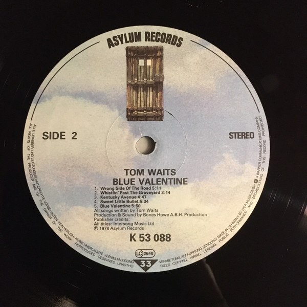 Tom Waits - Blue Valentine - Used Vinyl Record image 4